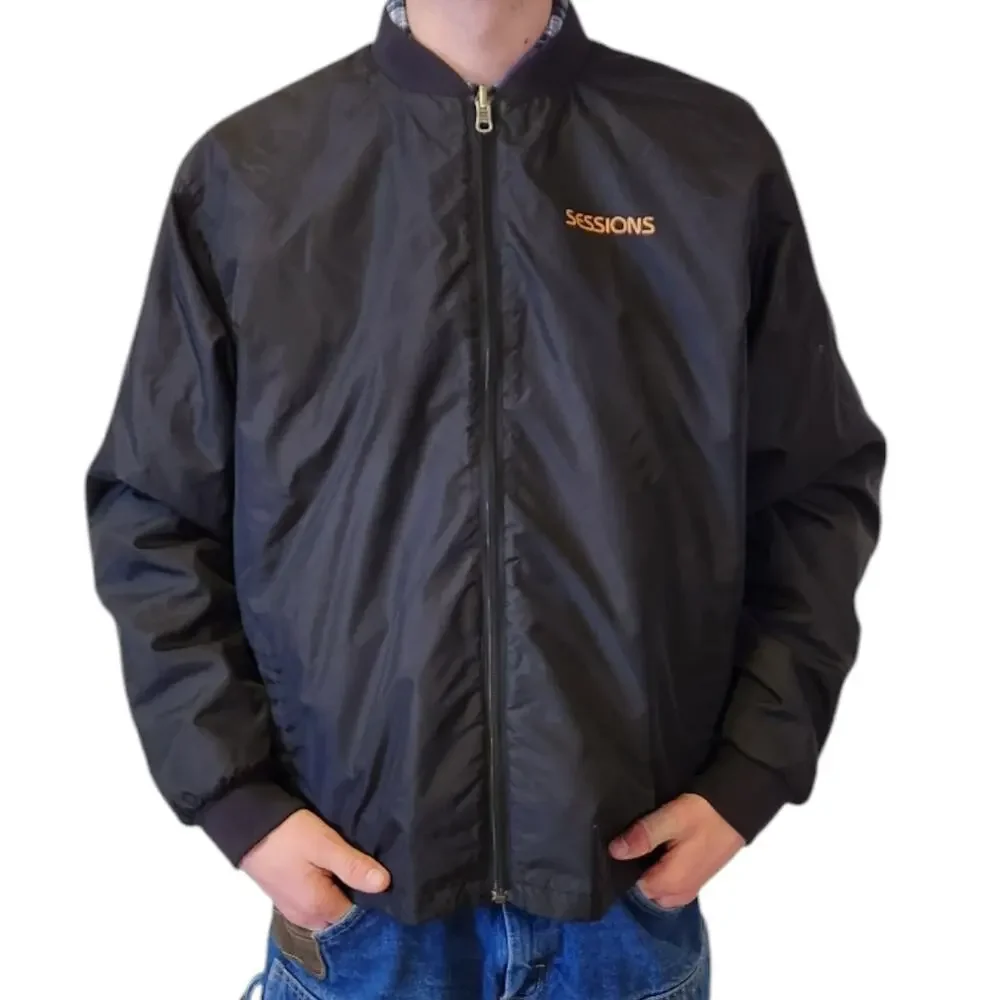 Sessions Reversible Black Gold Ski Jacket Base Layer Insert Liner Jacket Medium